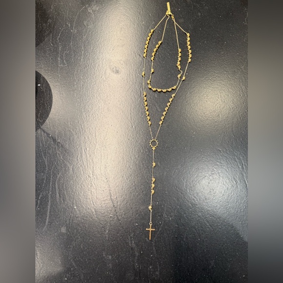 GIVENCHY made in Italy Skull Gold 20”Long Necklace - Picture 2 of 11